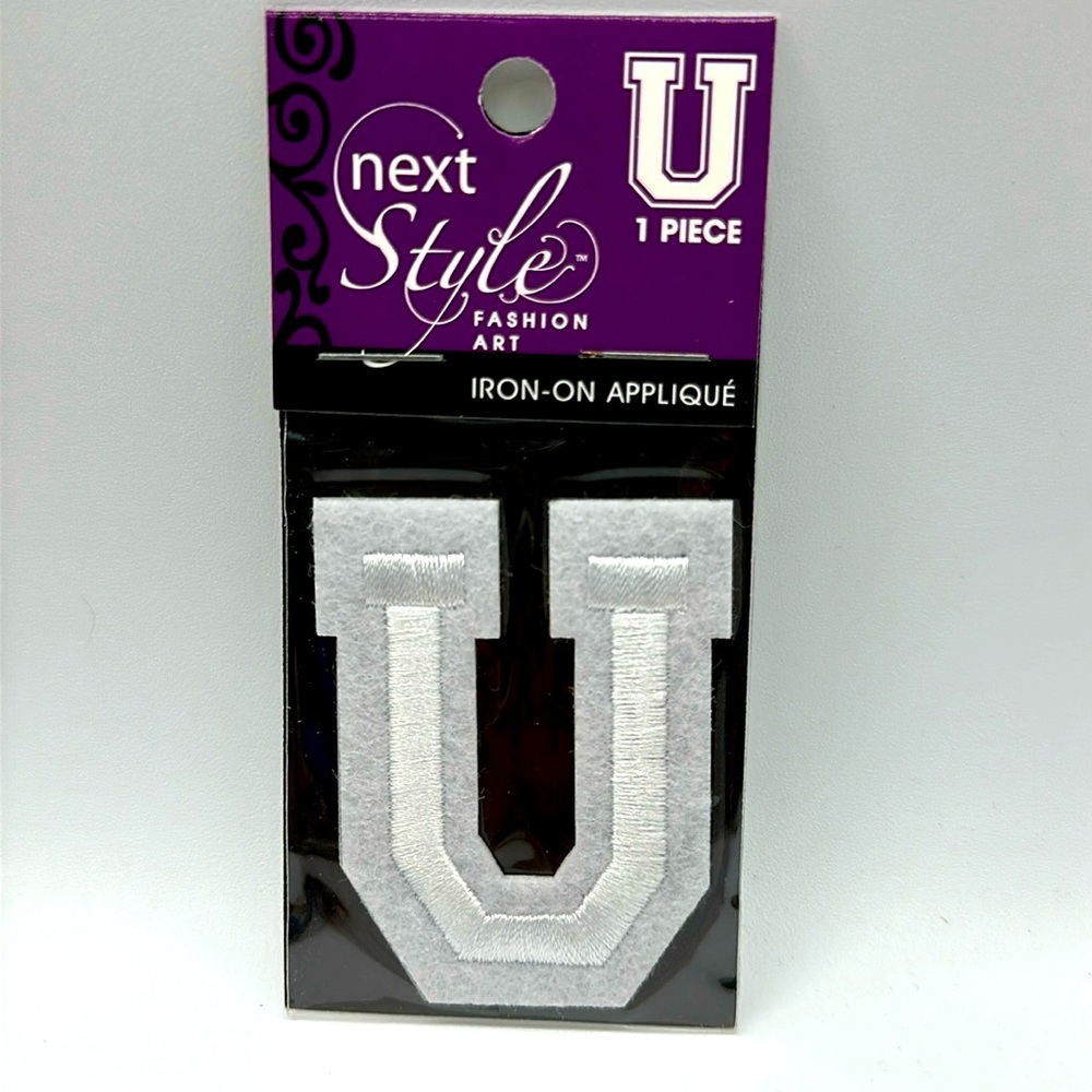 Next Style Single Letter "U" Embroidery Iron-on